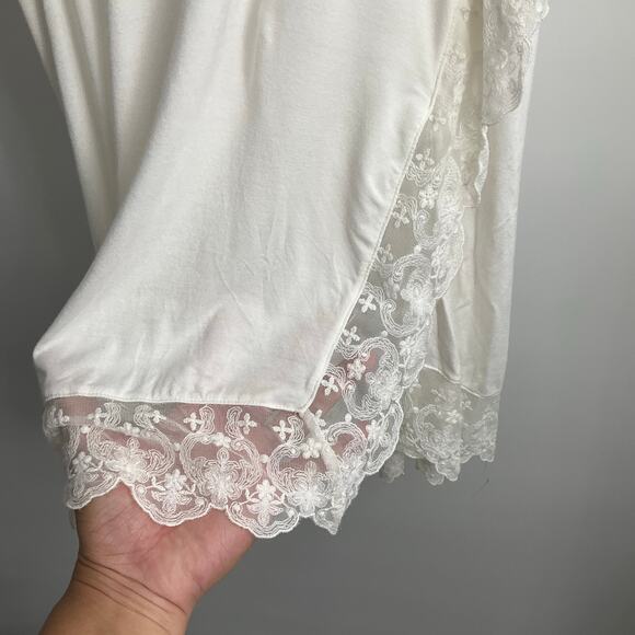 AMERICAN EAGLE Lace Trim Halter White Top XXS Strertstyle Y2k Fairy Whymsigoth - Picture 5 of 9